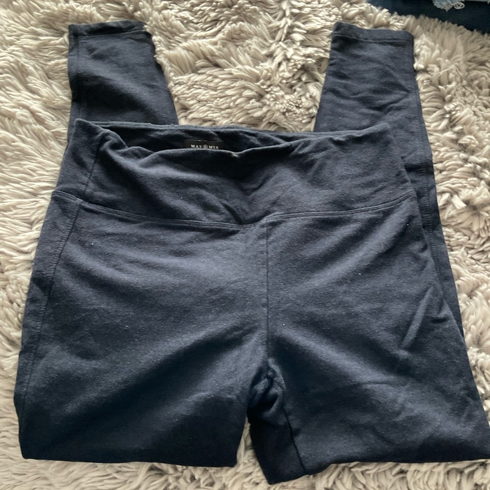 Navy blue straight leg leggings size large
